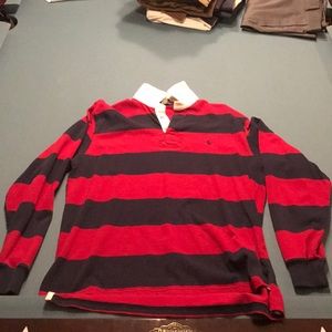 Ralph Lauren rugby shirt.